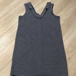 Mango, blue and white gingham dress, size L